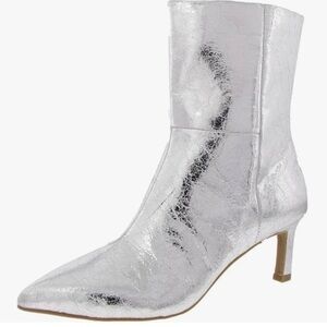 Dolce Vita Metallic Silver Heeled Boots